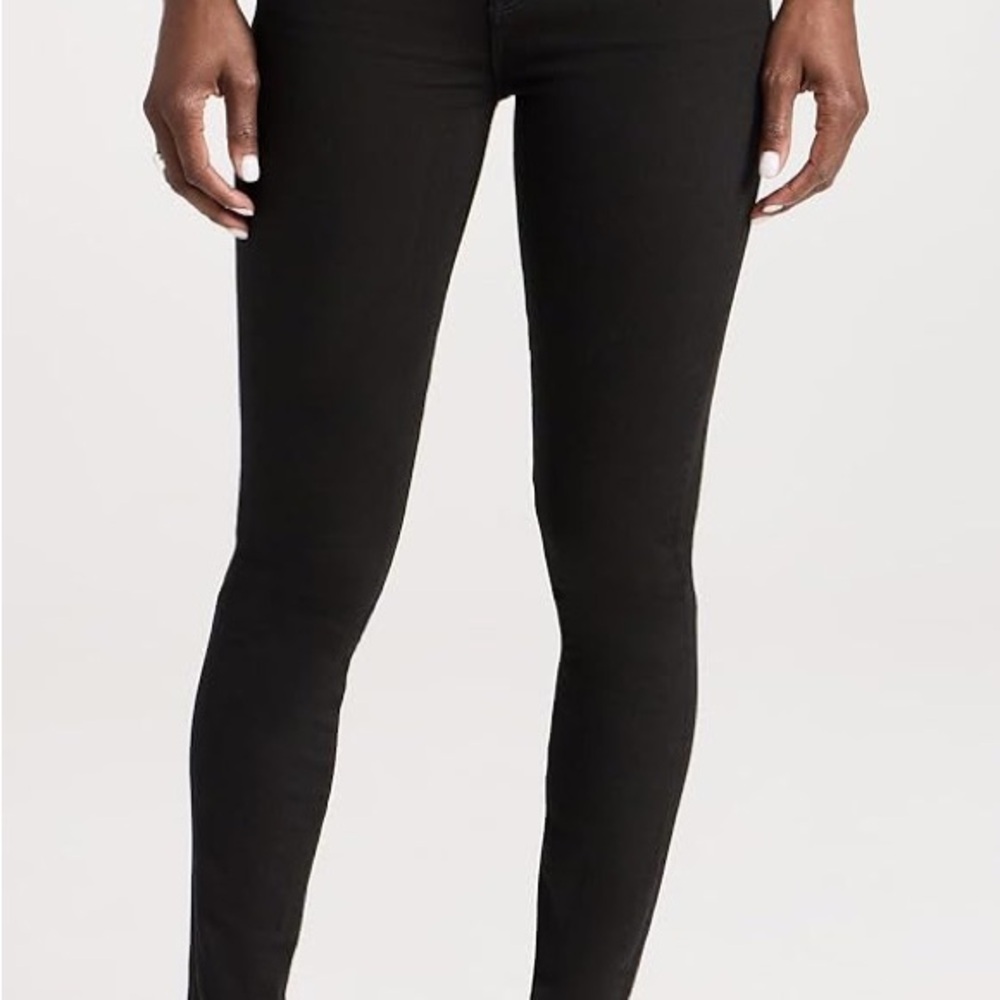 MOTHER Looker High Waisted Dark Wash Skinny Jeans